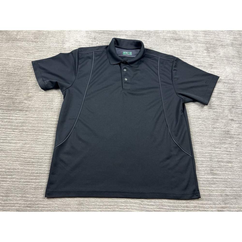Ben Hogan Polo Shirt Mens Large Black Performance Golf Collection Short Sleeve